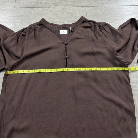 Aritzia Wilfred Ava Mocha Brown Blouse - Picture 4 of 7